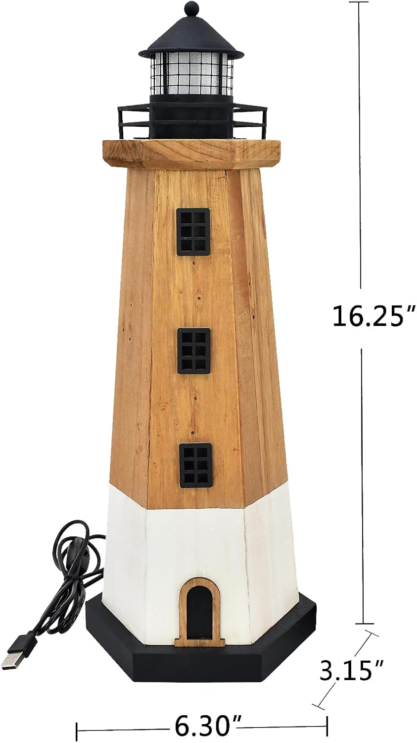 Morning View Lighthouse Decor 1625 Wood Figurine
