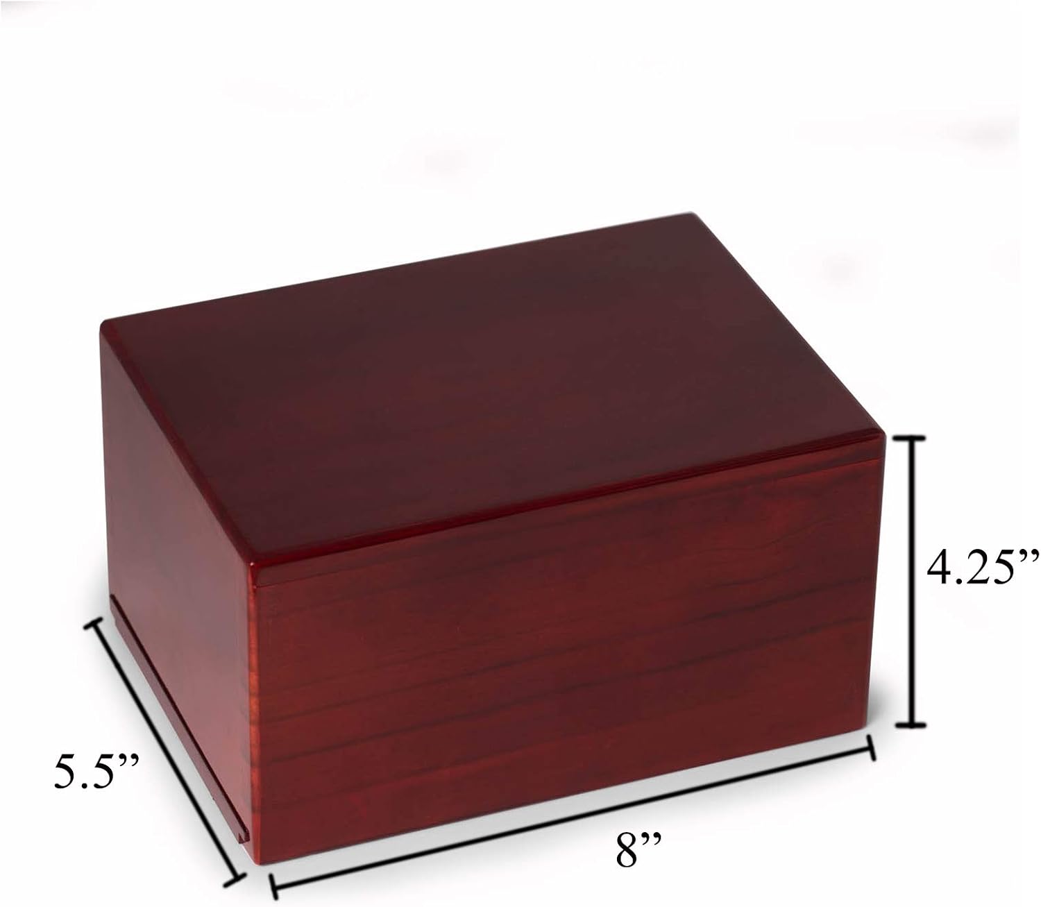 Custom Engraved Rosewood Cremation Urn with Religious Cross Design