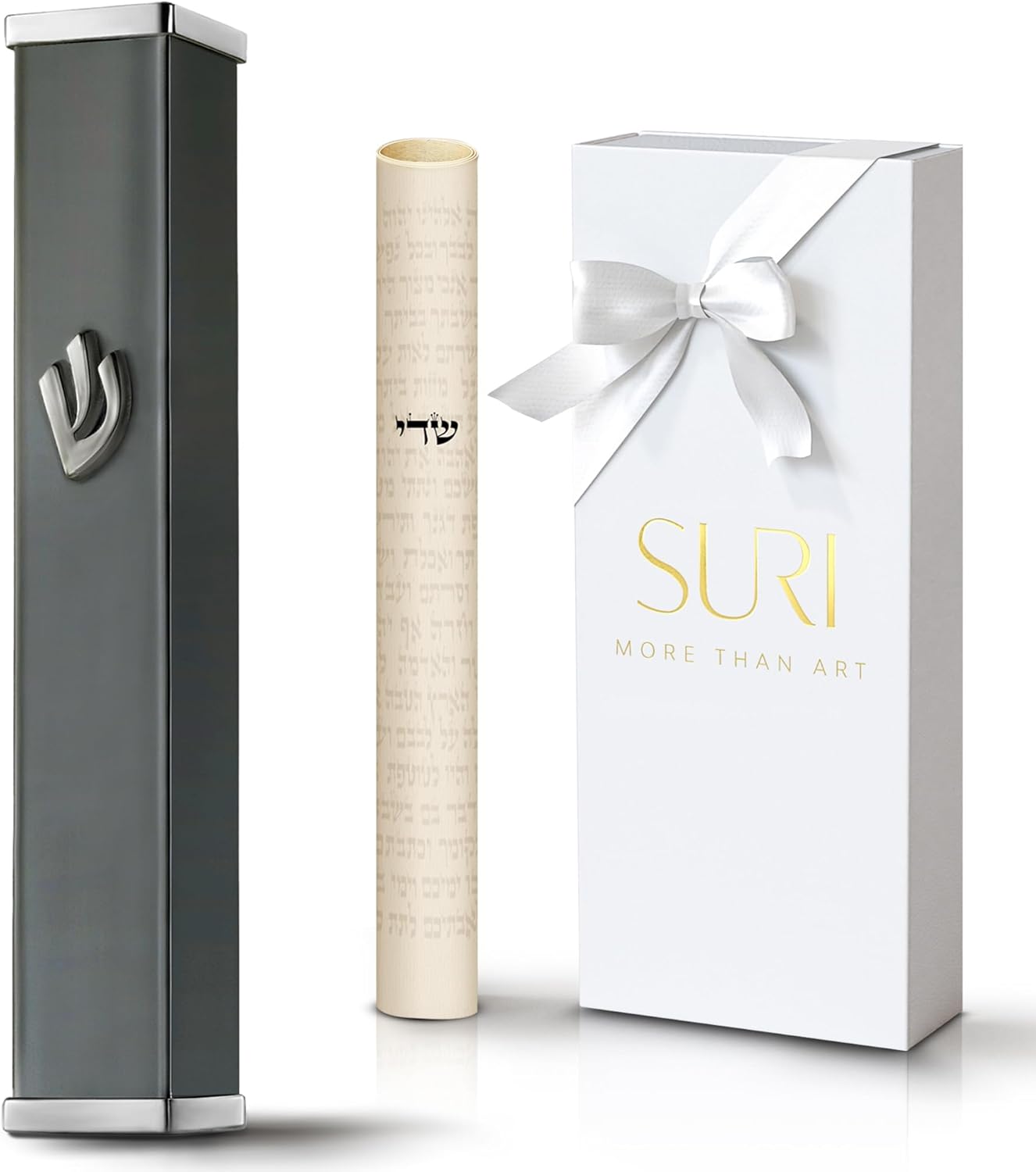 SURI Self-Stick Mezuzah with Scroll for Door