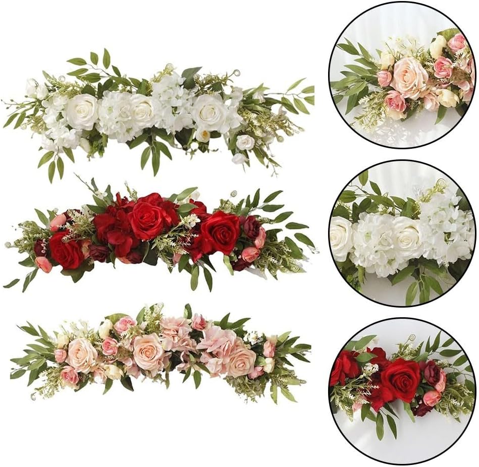 Elegant Silk Rose Flower Swag for Wedding Arch