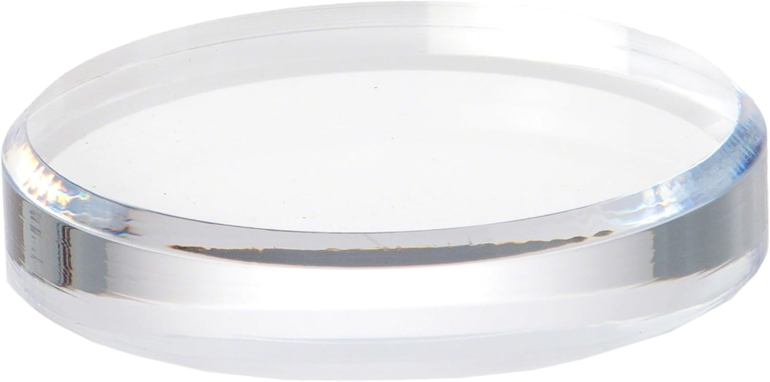 Plymor Clear Acrylic Beveled Round Display Base 5x5x1