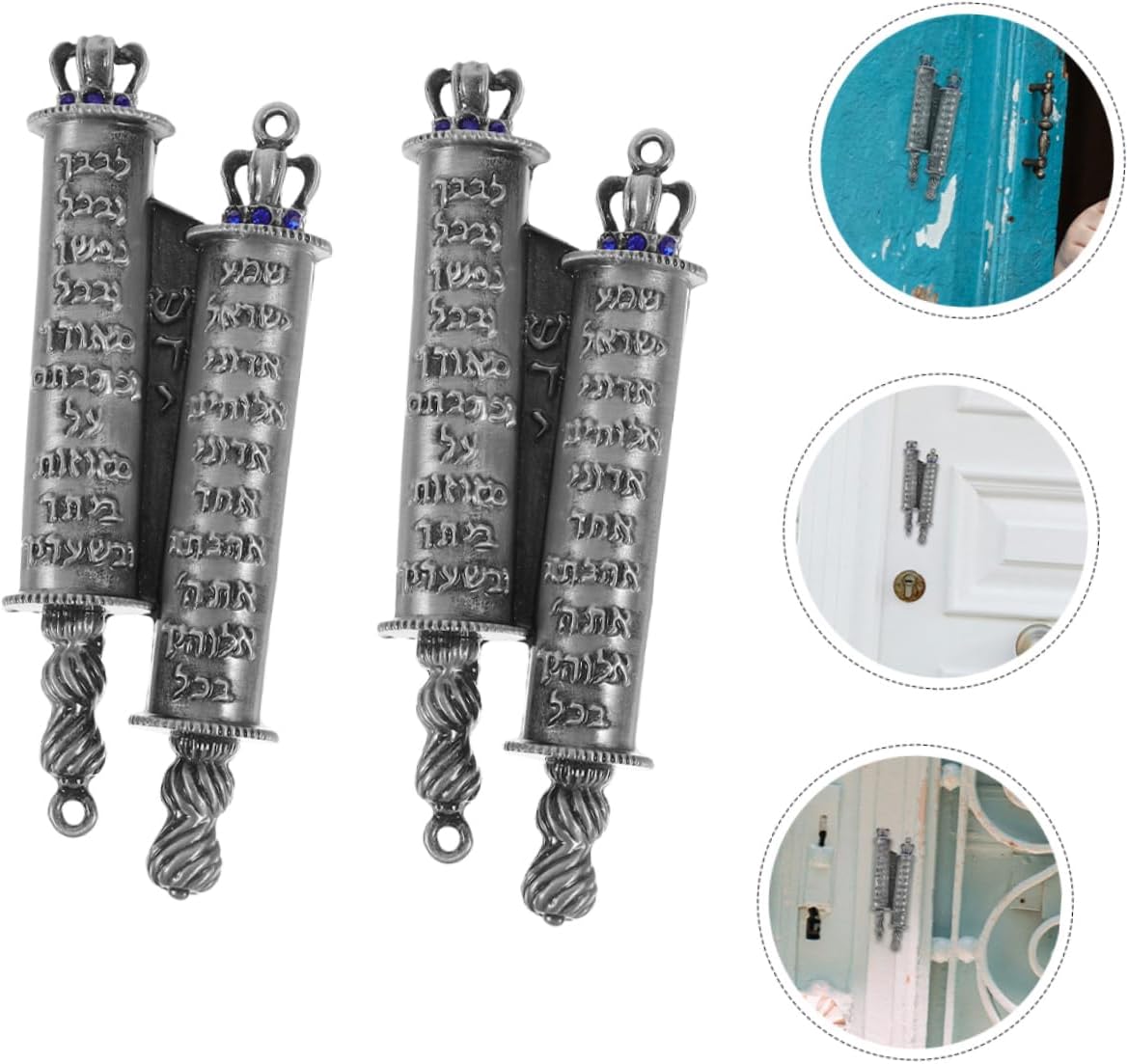 Cabilock 1Set Metal Mezuzah Door Blessing Decor