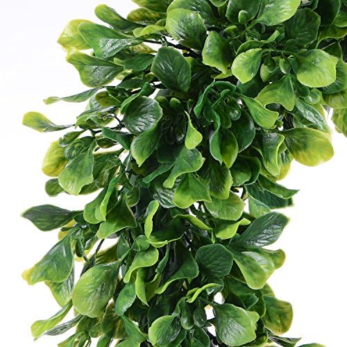 Lvydec Artificial Green Leaves Wreath 15 Inch