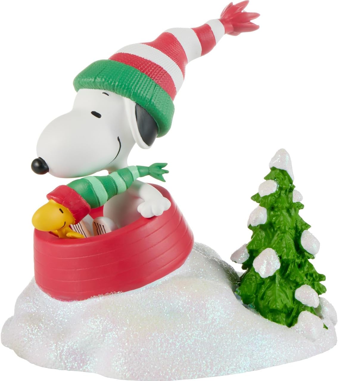 Precious Moments Peanuts Snoopy Sledding Figurine