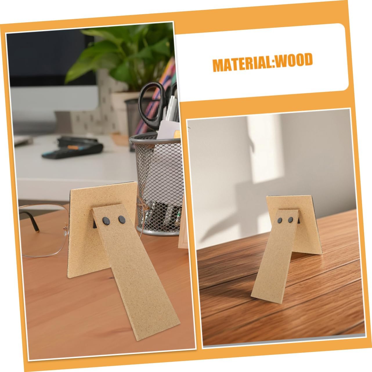 Anneome 2pcs Wood Picture Frame Easel Backs