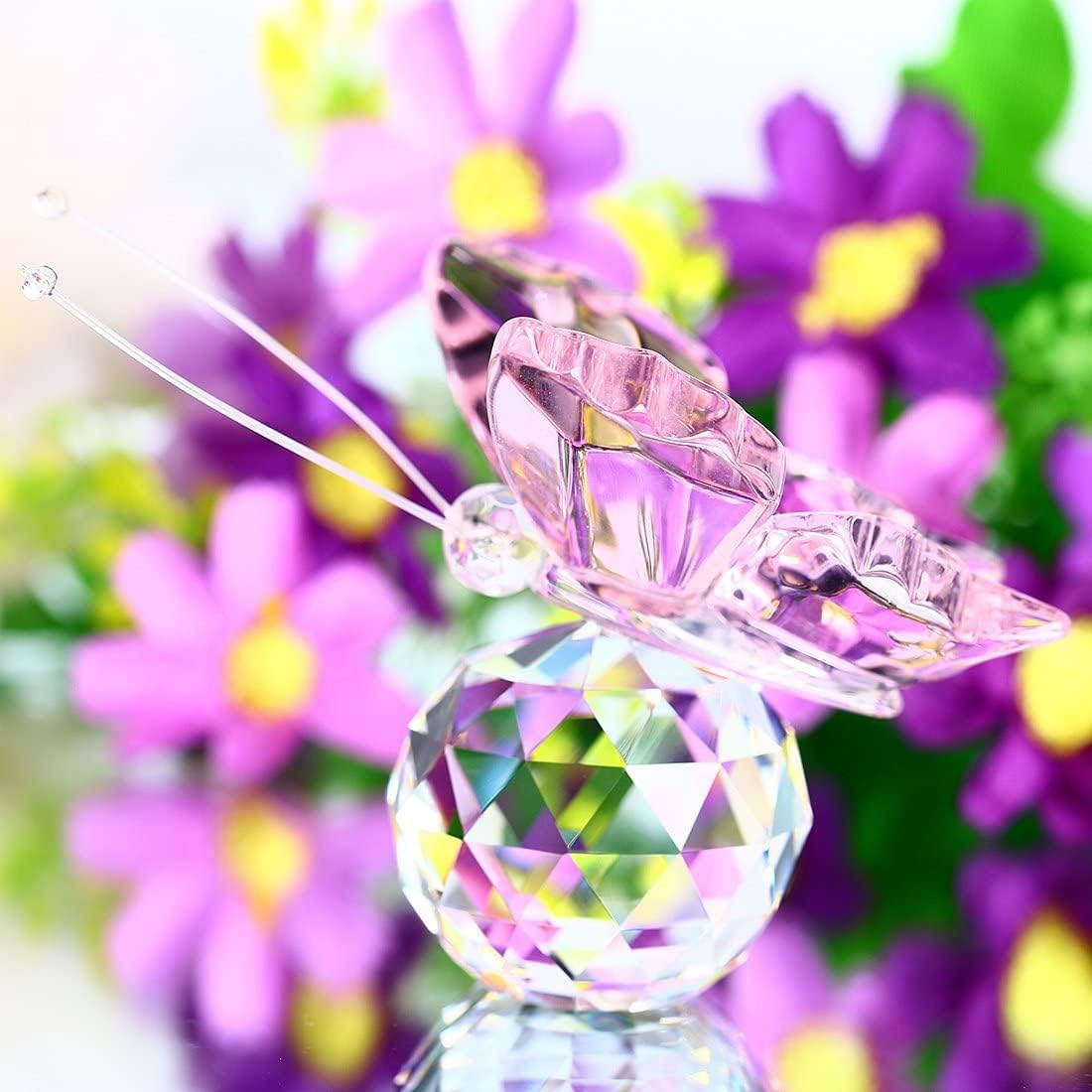 HD Crystal Butterfly and Bear Figurine Set