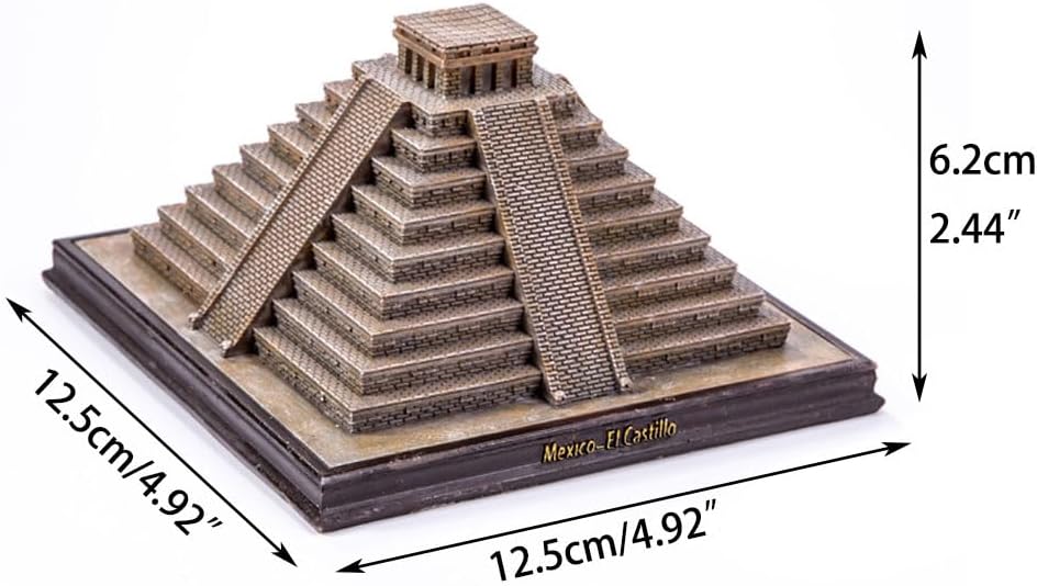 Mysterious Mayan Pyramids Statue Figurine Resin Craft Home Decoration