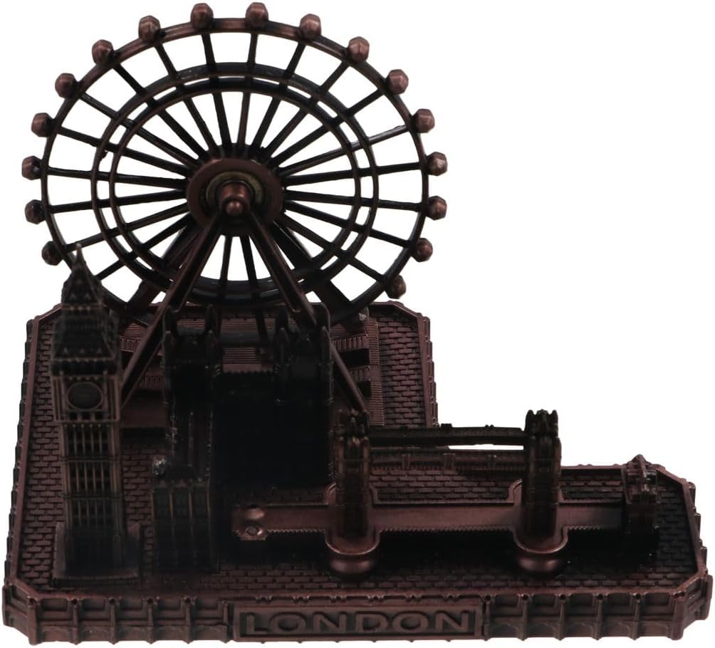 Retro London Eye Big Ben Tower Bridge Statue