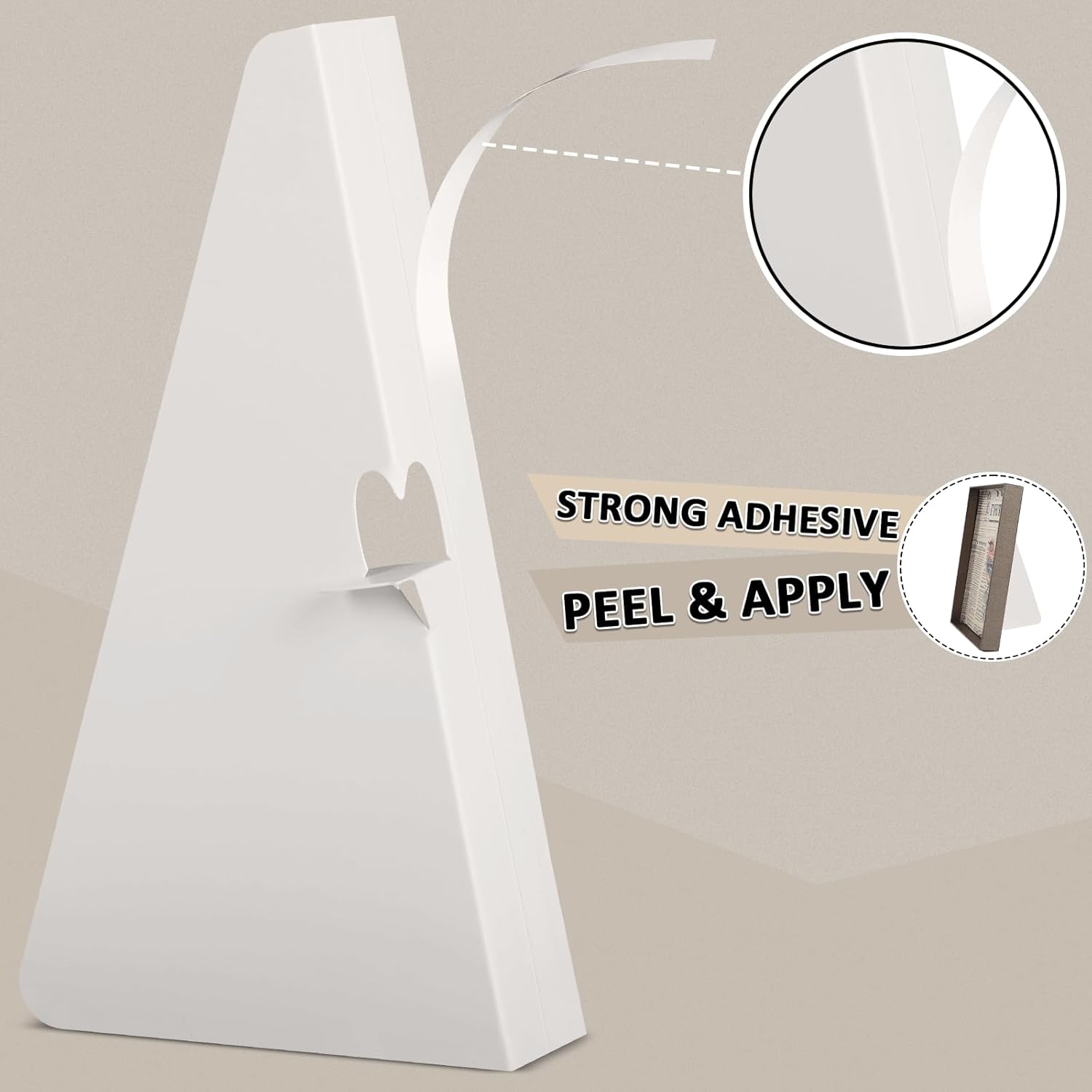 100 PCS 7 Inch Self Stick Cardboard Easel Backs for Display