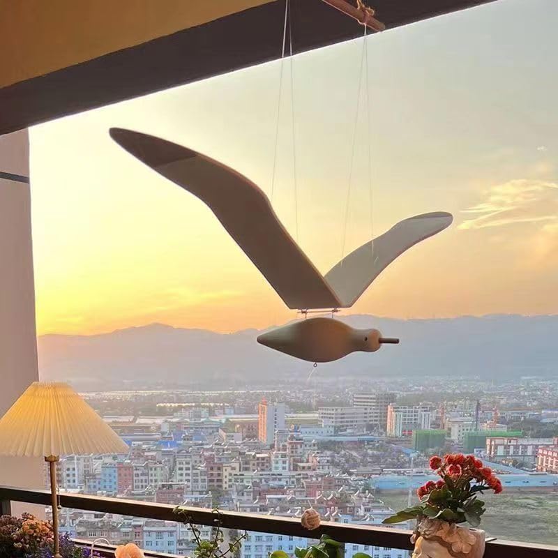VERENIX Soaring Seagull Wooden Mobile Decor Pendant