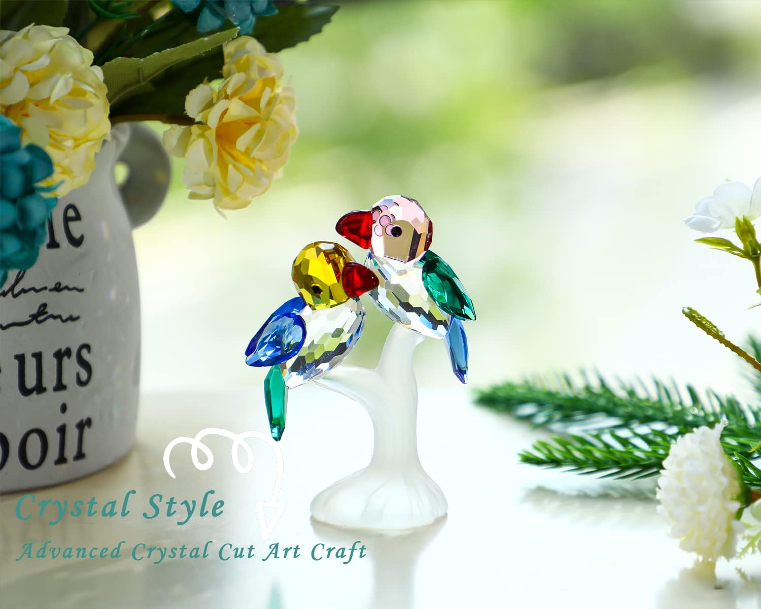 HD Butterfly Bird Crystal Figurine Set