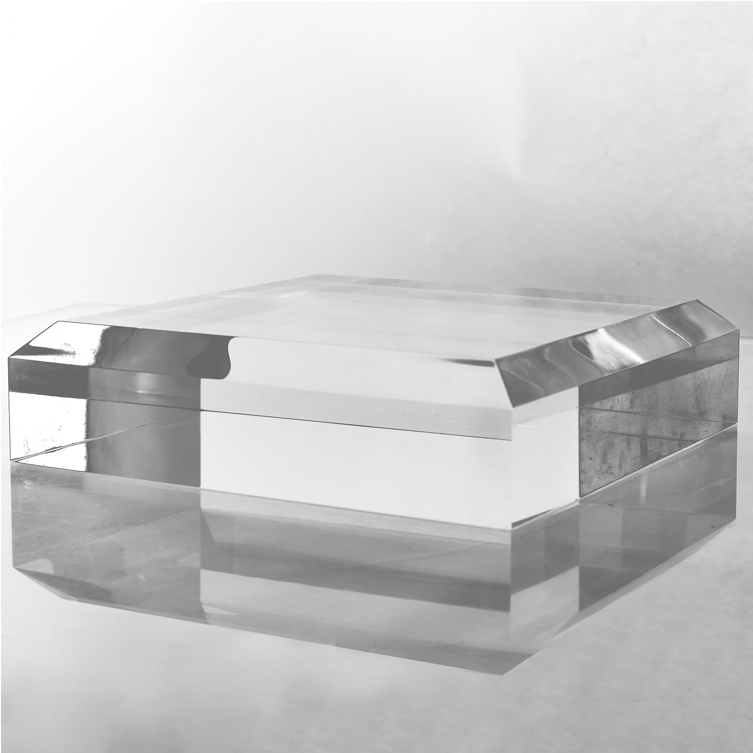 CiaoHER 2in Thick Beveled Acrylic Display Pedestal Stand