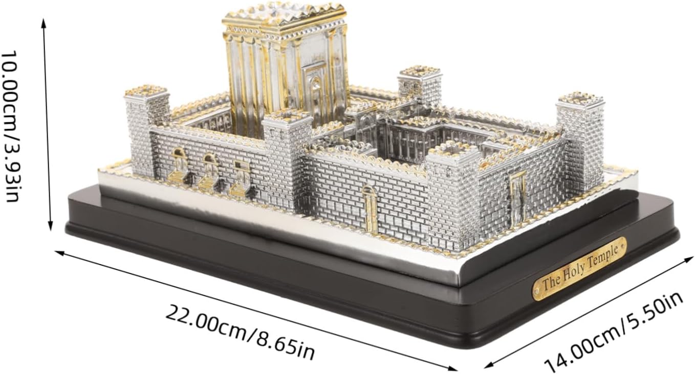 Amosfun Miniature Jerusalem Temple Resin Decor Figurine Set