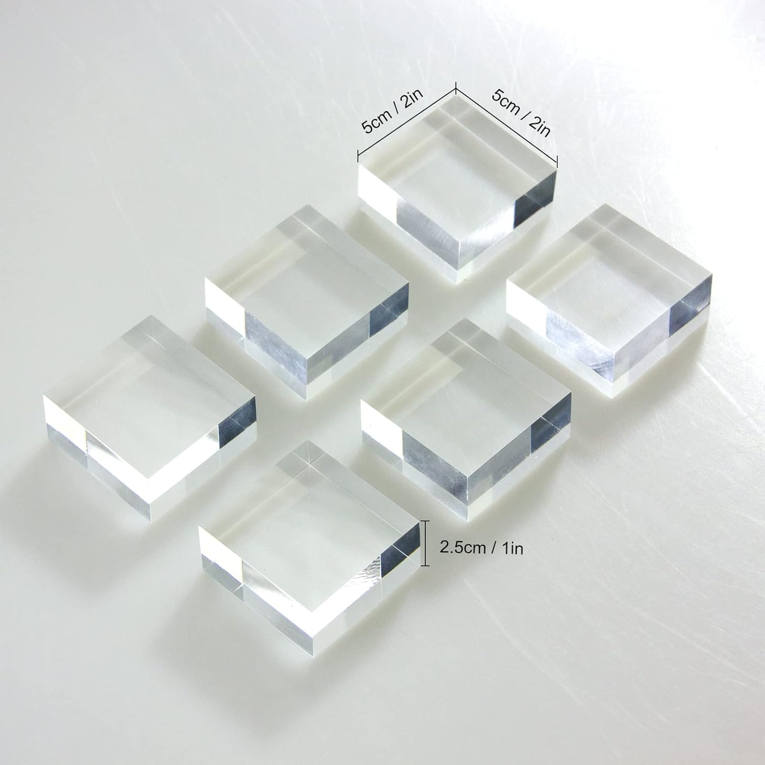 Clear Acrylic Display Risers Stand Blocks for Jewelry and Photography