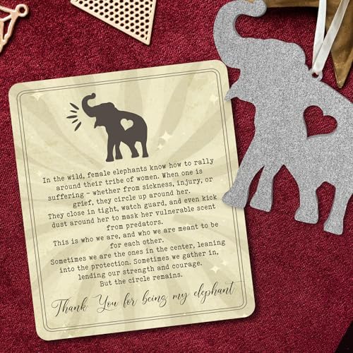Thank You Gifts for Women Friendship Elephant Ornament