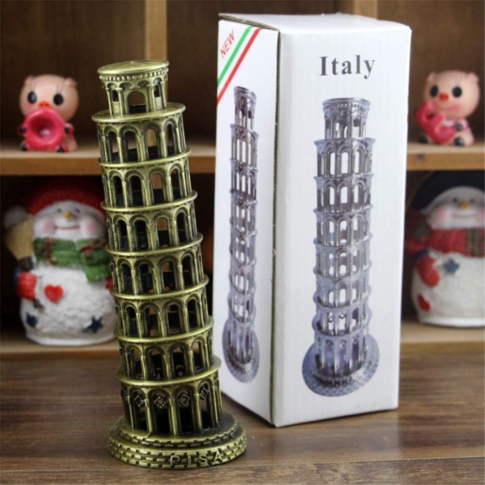 Uterstyle Leaning Tower of Pisa Metal Figurine Decoration 1