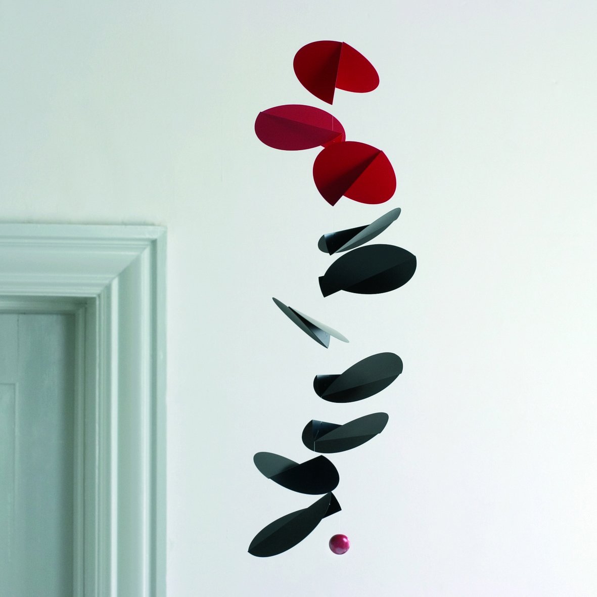 Flensted Turning Leaves Mobile 32 Inches Black Red