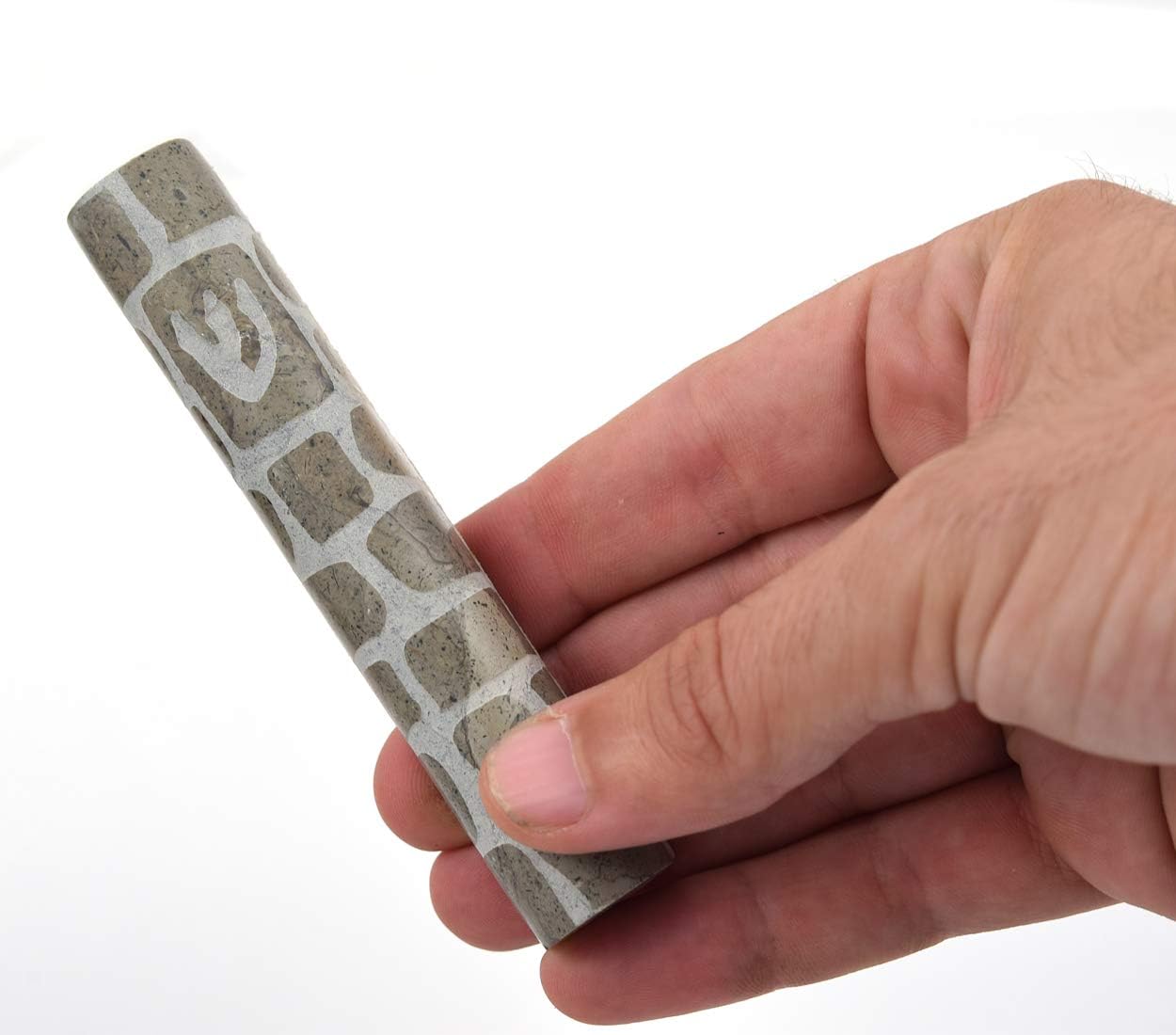 Peer Hastam Jerusalem Stone Mezuzah Case Gray