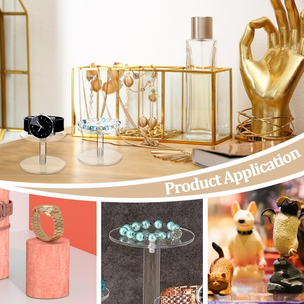 BENECREAT 6Set Acrylic Display Stand for Jewelry and Decor