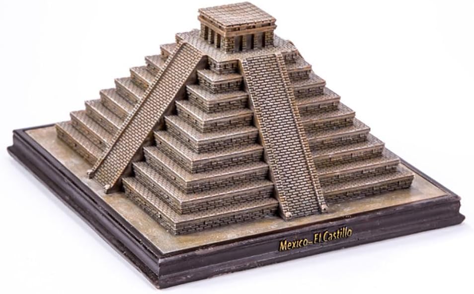 Mysterious Mayan Pyramids Statue Figurine Resin Craft Home Decoration