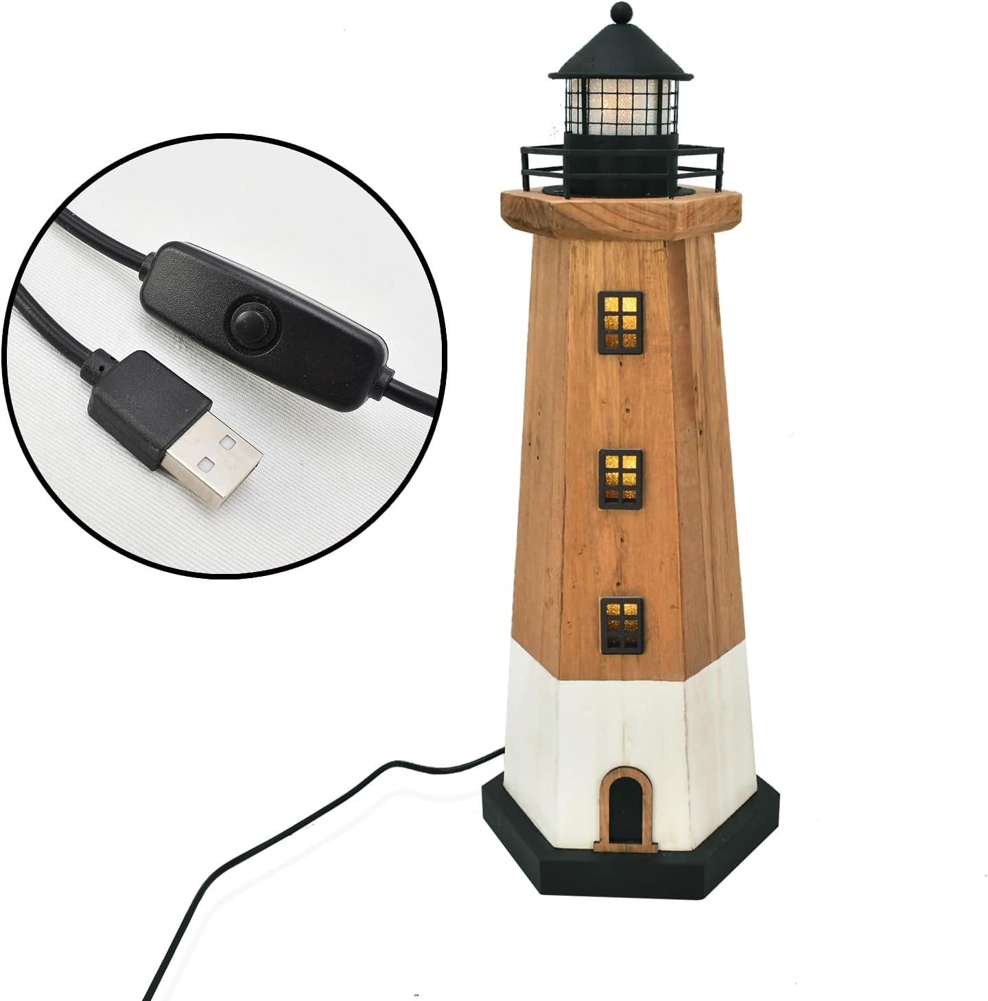 Morning View Lighthouse Decor 1625 Wood Figurine