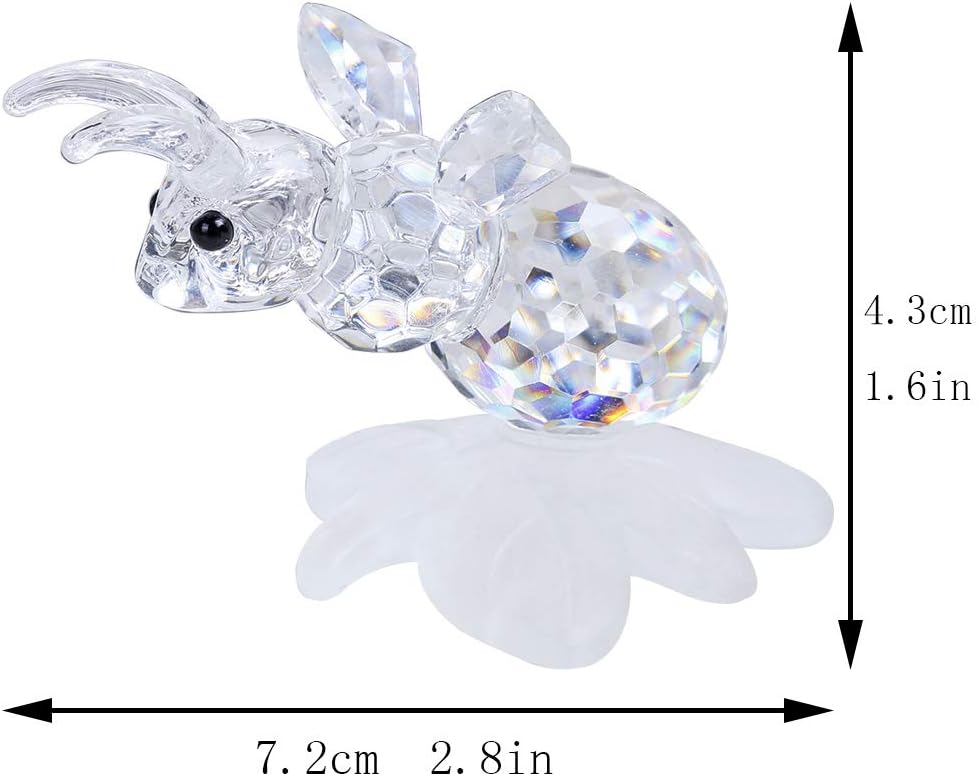 HD Pink Crystal Butterfly and Bee Figurine with Crystal Ball Base