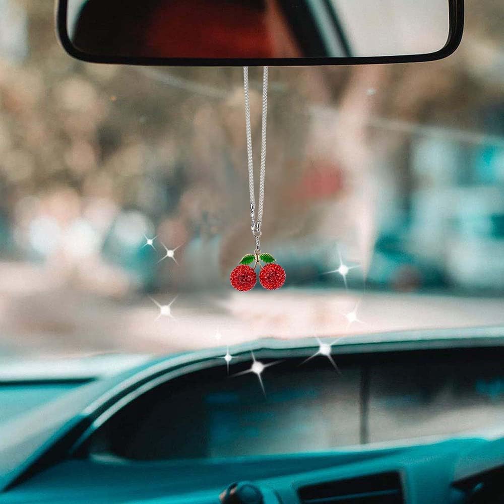 Bling Cherry Car Decor Hanging Ornament