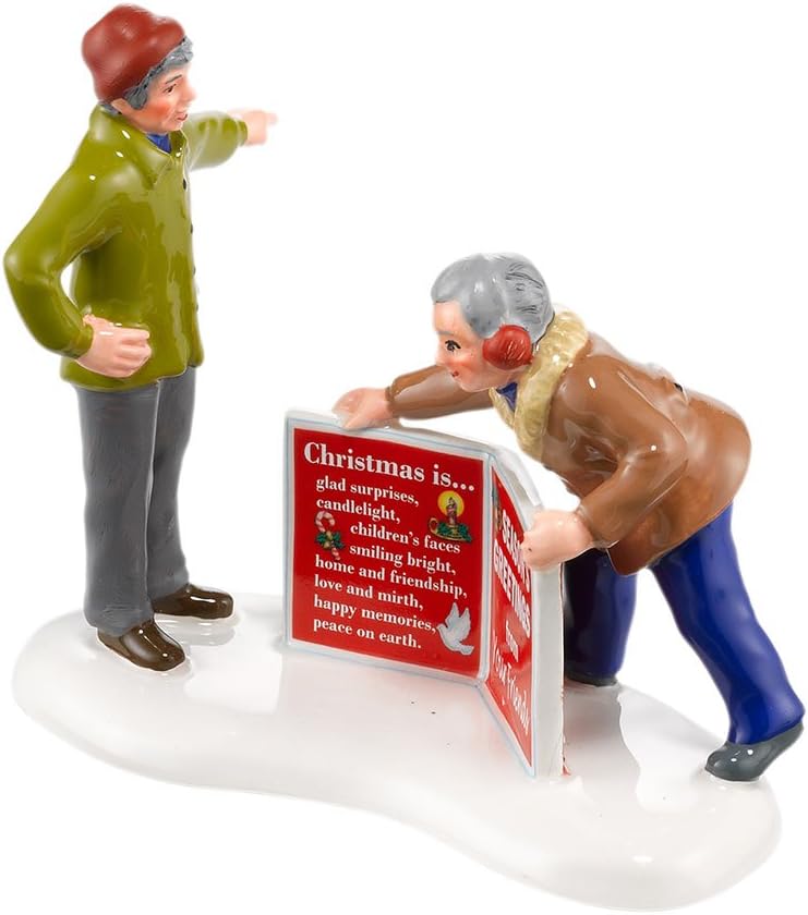 Department 56 Snow Village Greeting Accessory Figurine 335 Inch