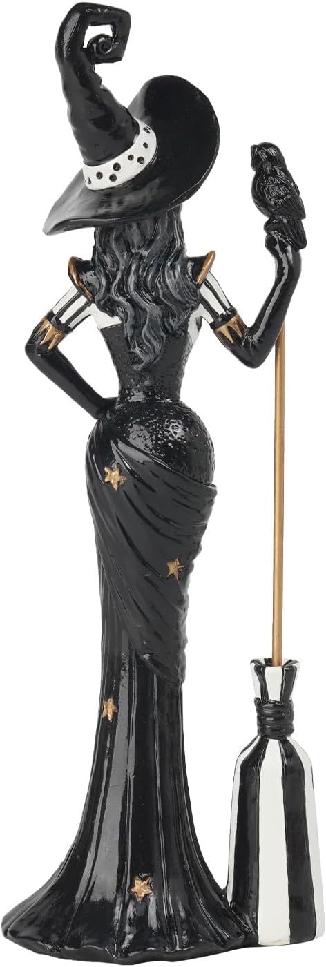Newman House Studio Halloween Witch Figurine - Magic Broom Collectible Statue 25x175x75 in