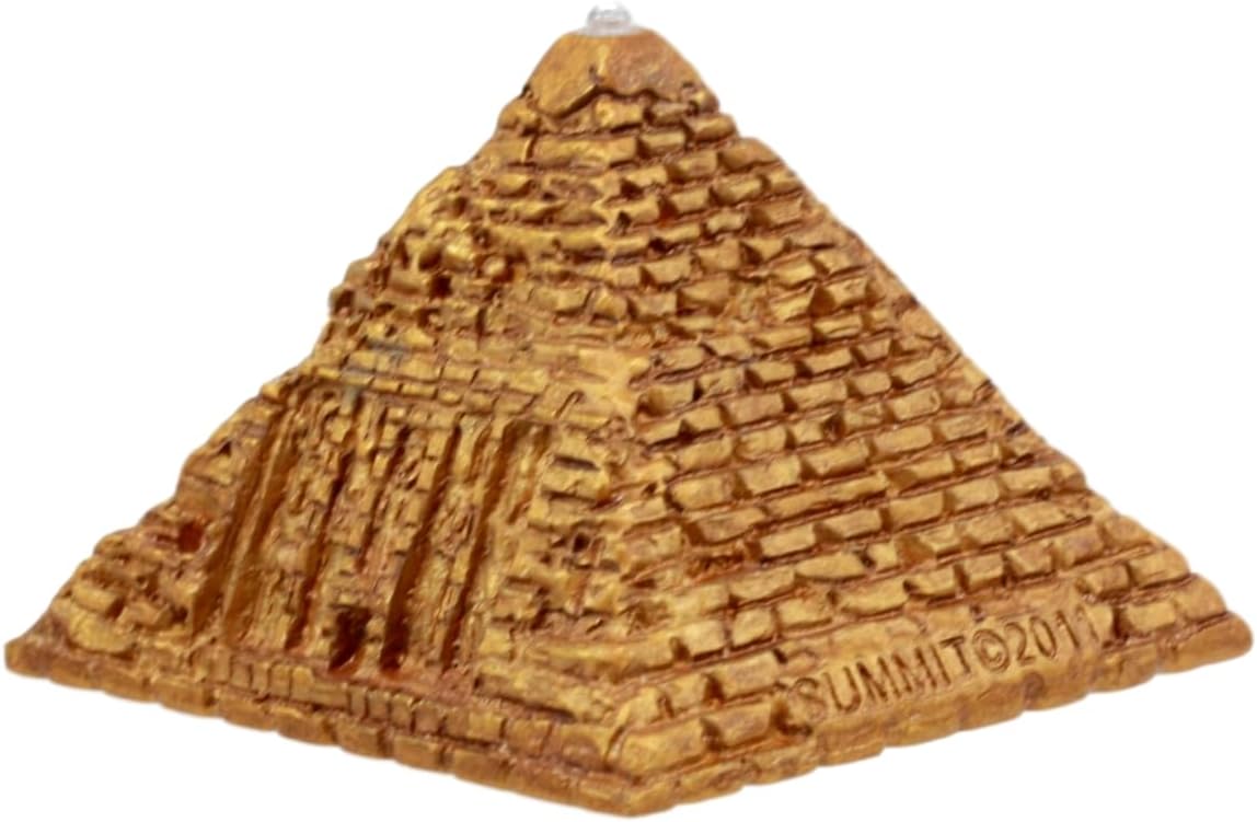 Ebros Gift Golden Pyramid LED Desk Ornament Figurine 325 Wide