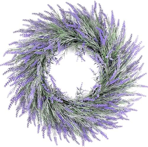 Summer Lavender Door Wreath 20 Inch Front Decor