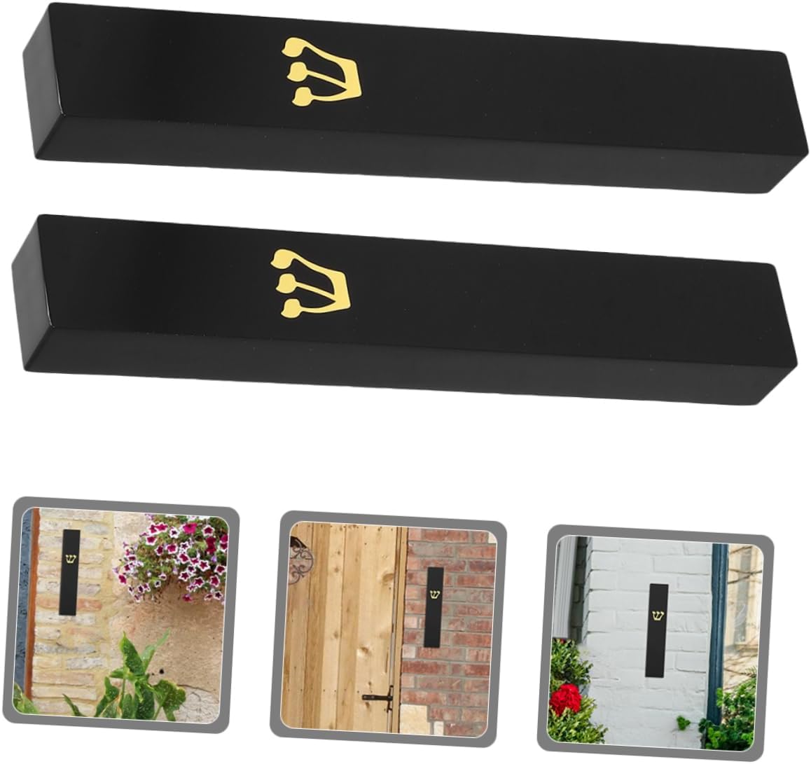 Amosfun 2pcs Resin Mezuzah Case with Scroll Door Decor