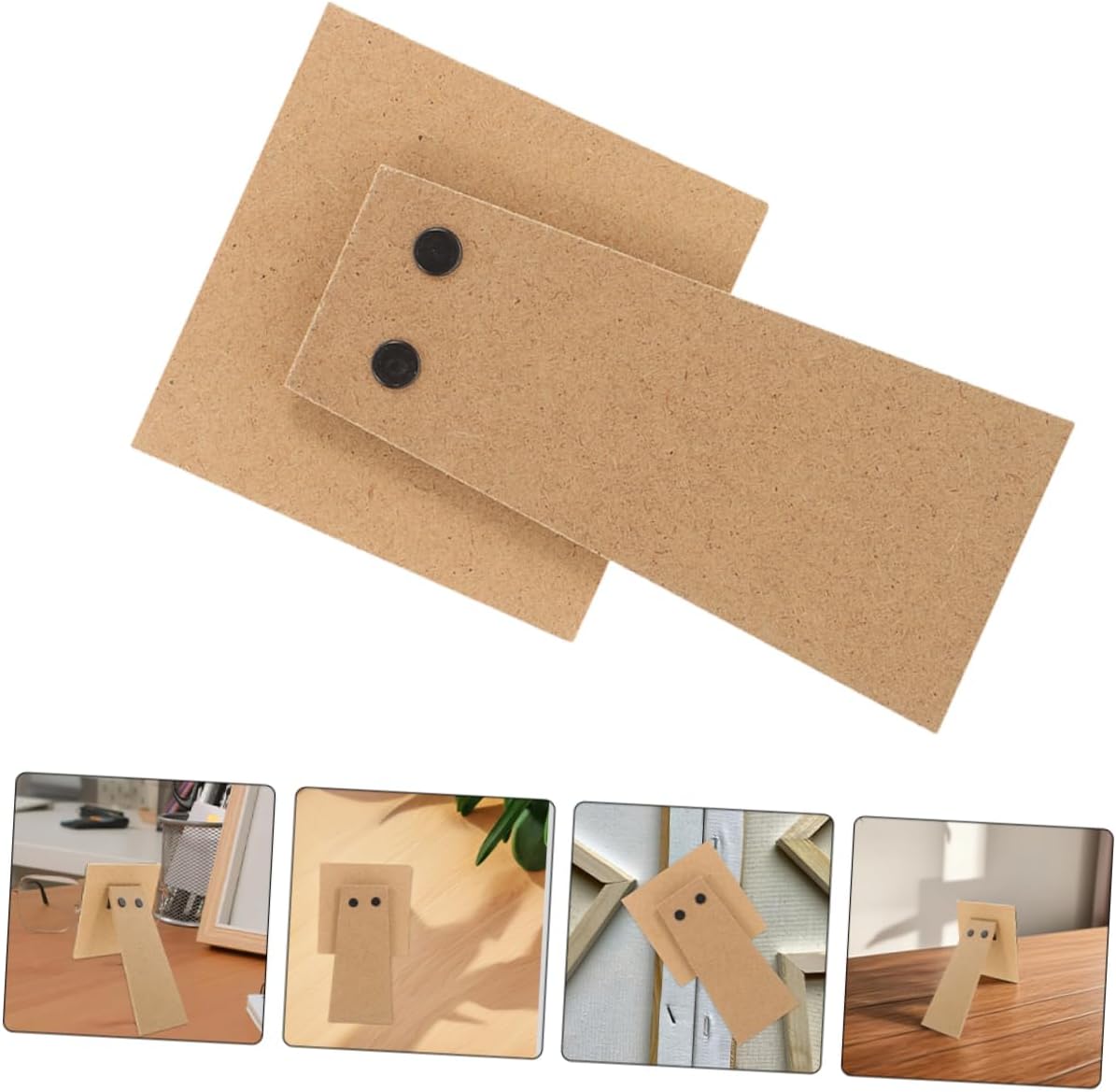 Anneome 2pcs Wood Picture Frame Easel Backs