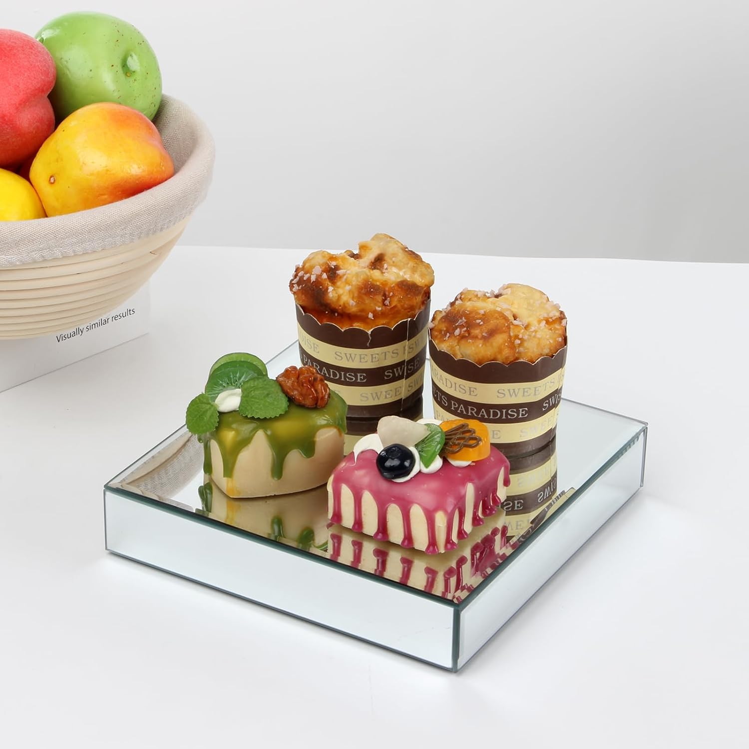 Silver Mirror Display Riser Stand Set 3 Sizes