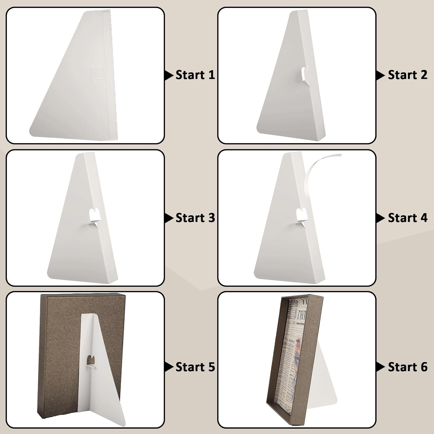 100 PCS 7 Inch Self Stick Cardboard Easel Backs for Display