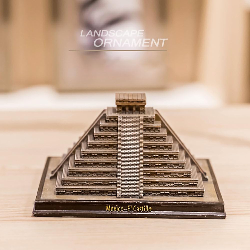 Mysterious Mayan Pyramids Statue Figurine Resin Craft Home Decoration