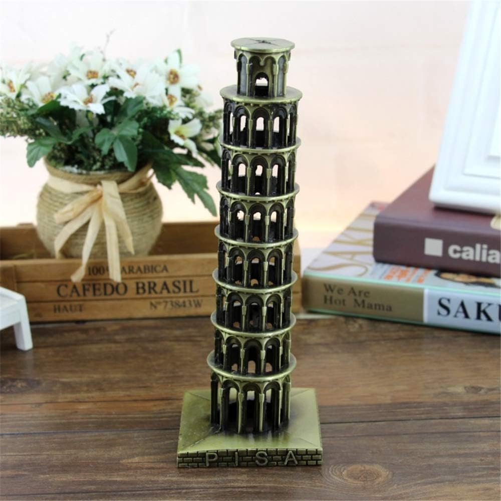 Uterstyle Leaning Tower of Pisa Metal Figurine Decoration