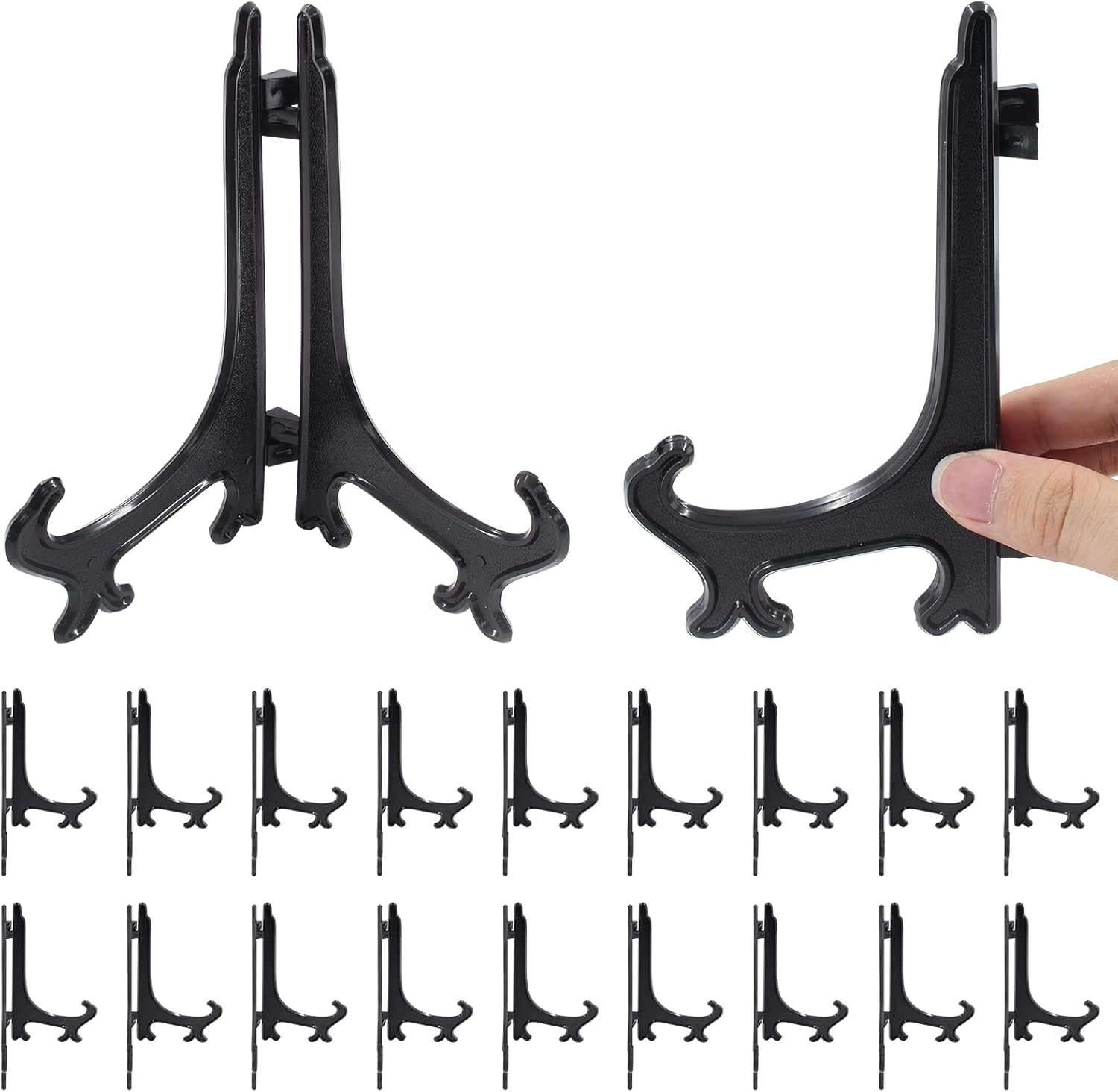 Zorfeter 30 Pcs 3 Inch Black Mini Easel Card Stands