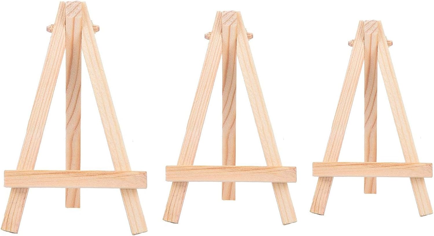 20 Pcs Small Wood Easels for Art and Display