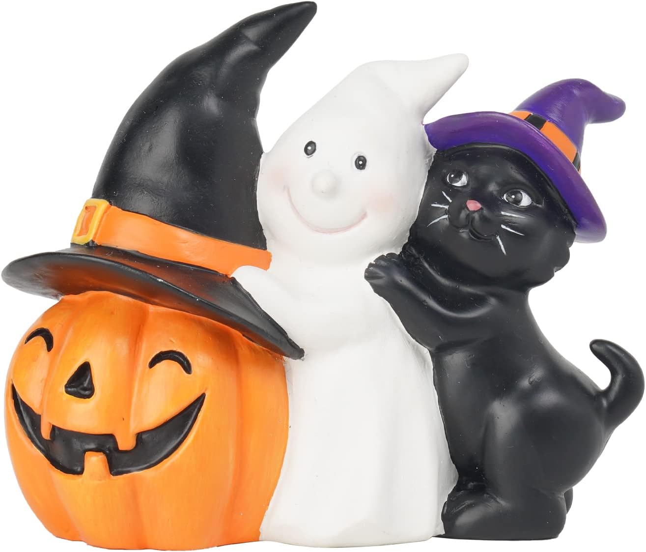 Newman House Studio Halloween Ghost and Cat Figurine Set