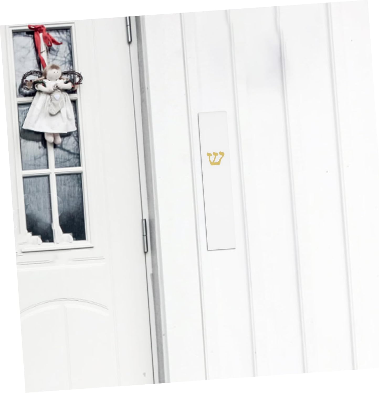 STOBAZA Classic White Decor Mezuzah Door Hanging Scroll Case