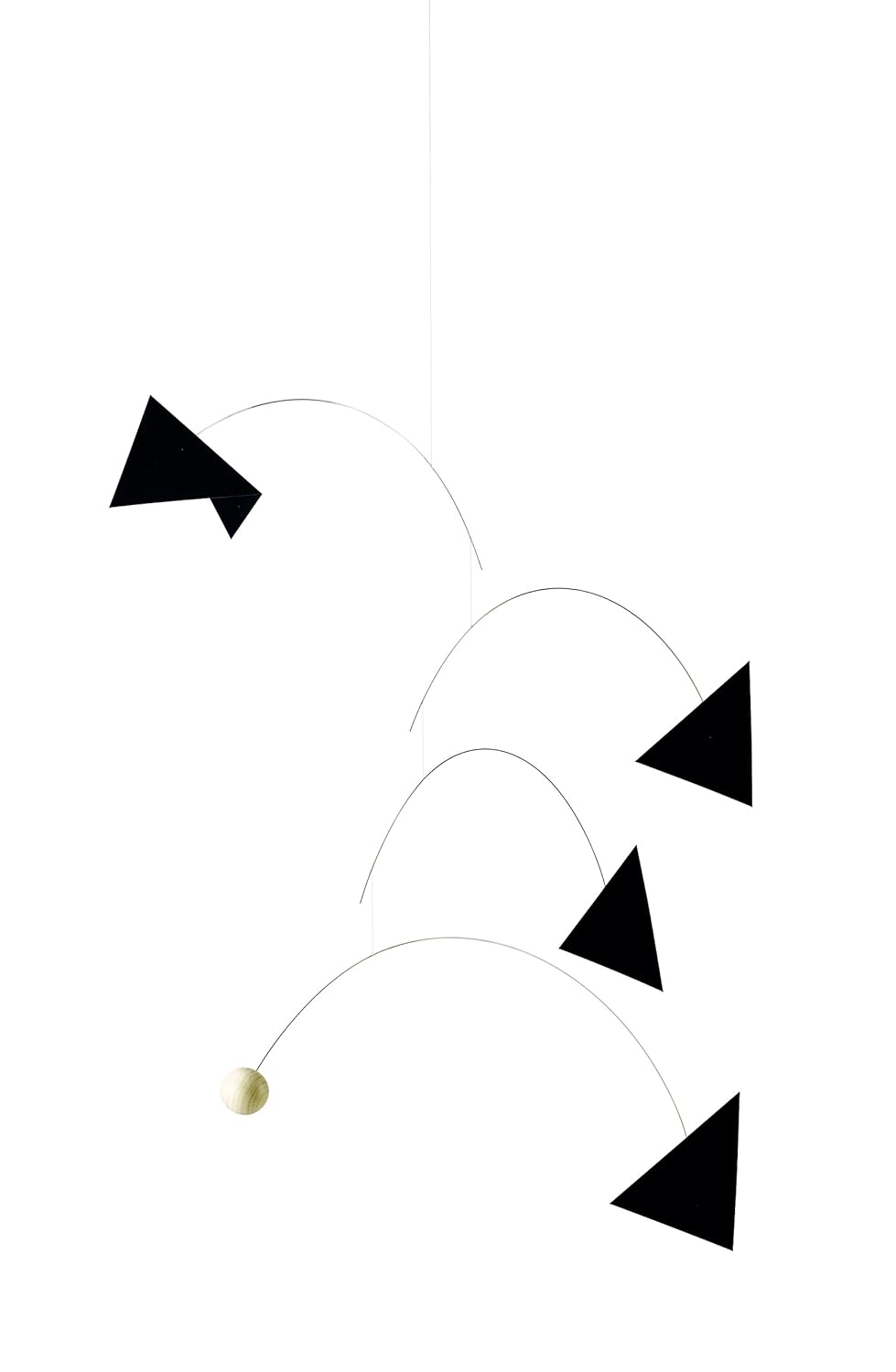 Mirage Black and White Hanging Mobile - 24 Inches