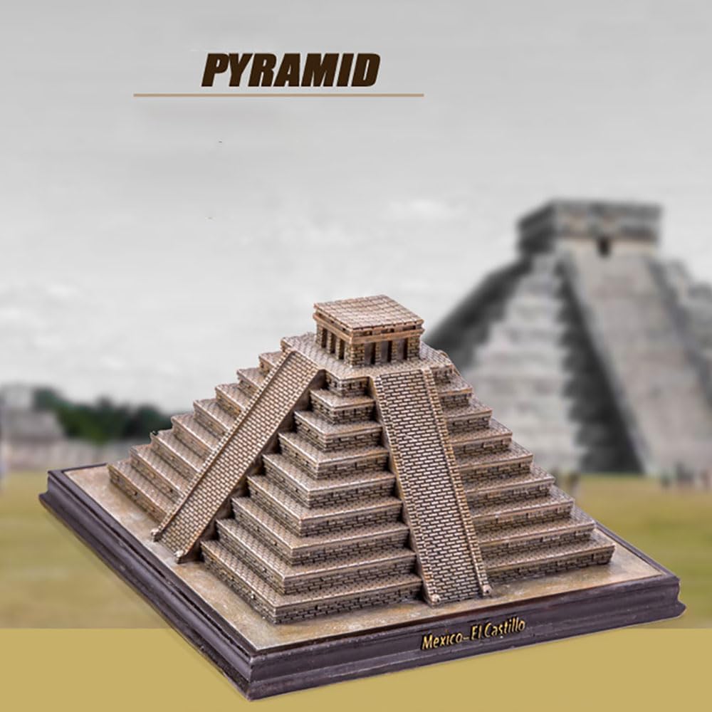 Mysterious Mayan Pyramids Statue Figurine Resin Craft Home Decoration