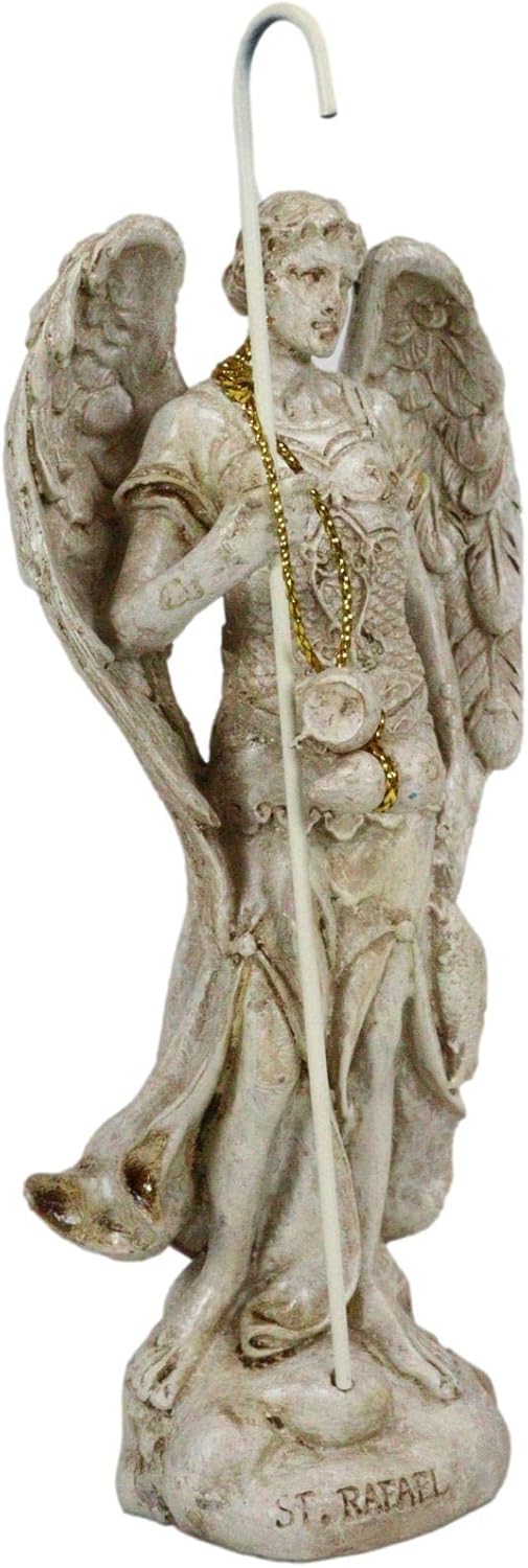 Ebros Ivory Painted Saint Raphael Figurine 5 Inch Tall
