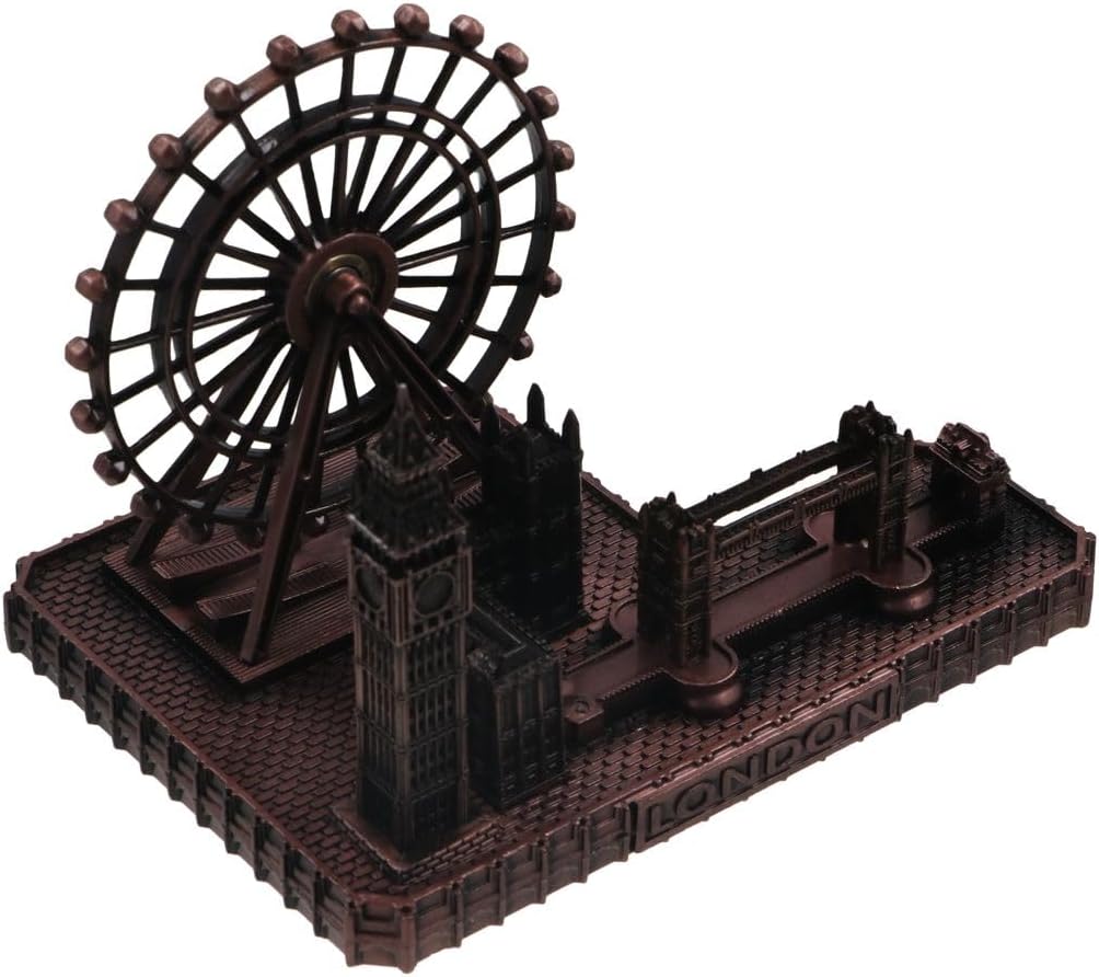 Retro London Eye Big Ben Tower Bridge Statue