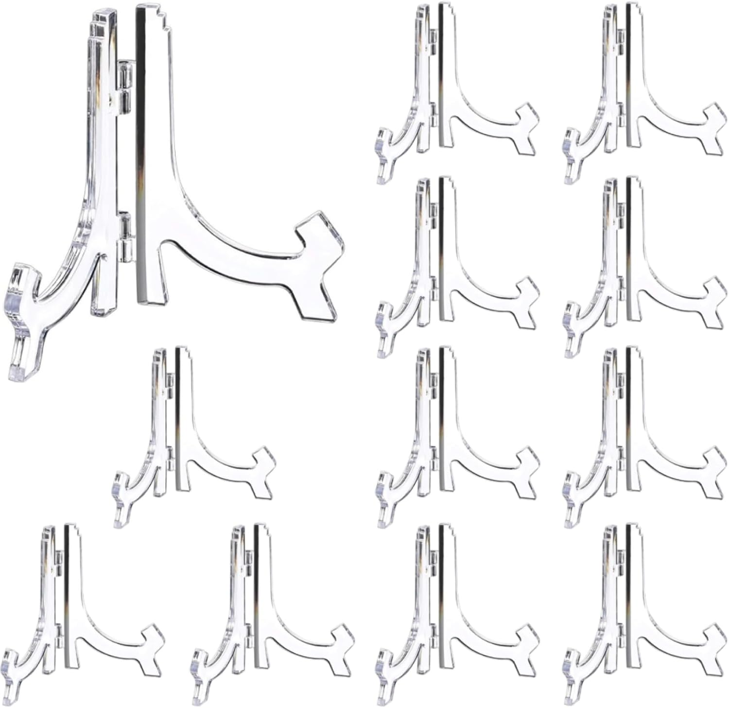 HESTYA 12 Pcs Clear Acrylic Easels for Display Decoration