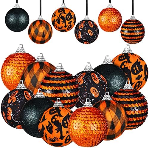 12-Pack Halloween Ornament Balls for Tree Decorations