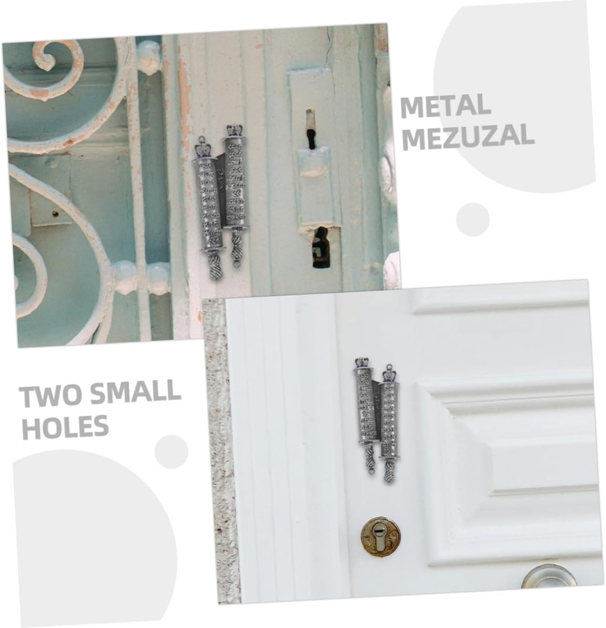 Sturdy Metal Mezuzah with Engraved Blessing Home Decor