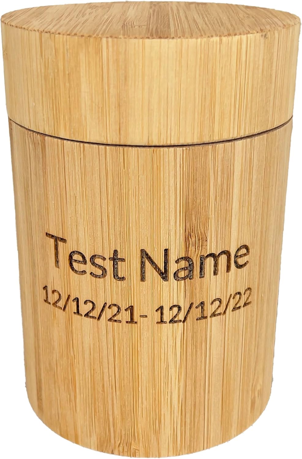 All-Natural Large Bamboo Urn for Human or Pet Ashes