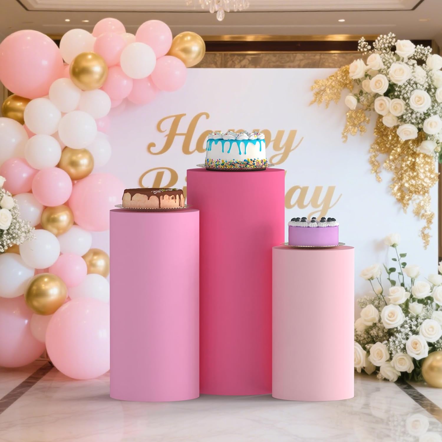 Friiko Cylinder Covers Set of 3 for Display Stands